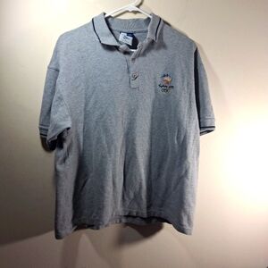 VTG ISC Men's Gray Short Sleeve Sydney 2000 Olympic Games Polo Shirt L